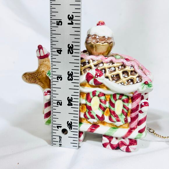 Vintage Fitz & Floyd Candy Lane Express Train Christmas 3 Piece Set 2001 - Picture 16 of 16